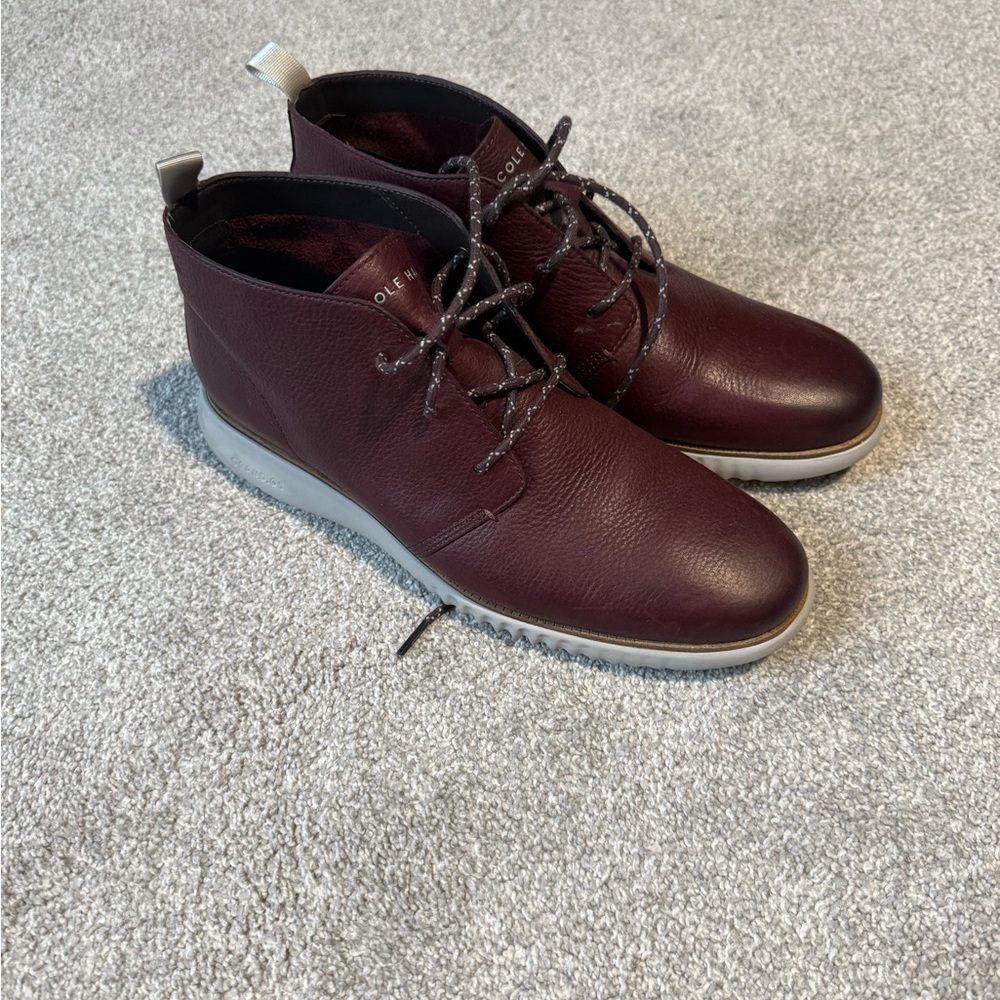 Cole Haan Men's Dark Red Chukka Boots